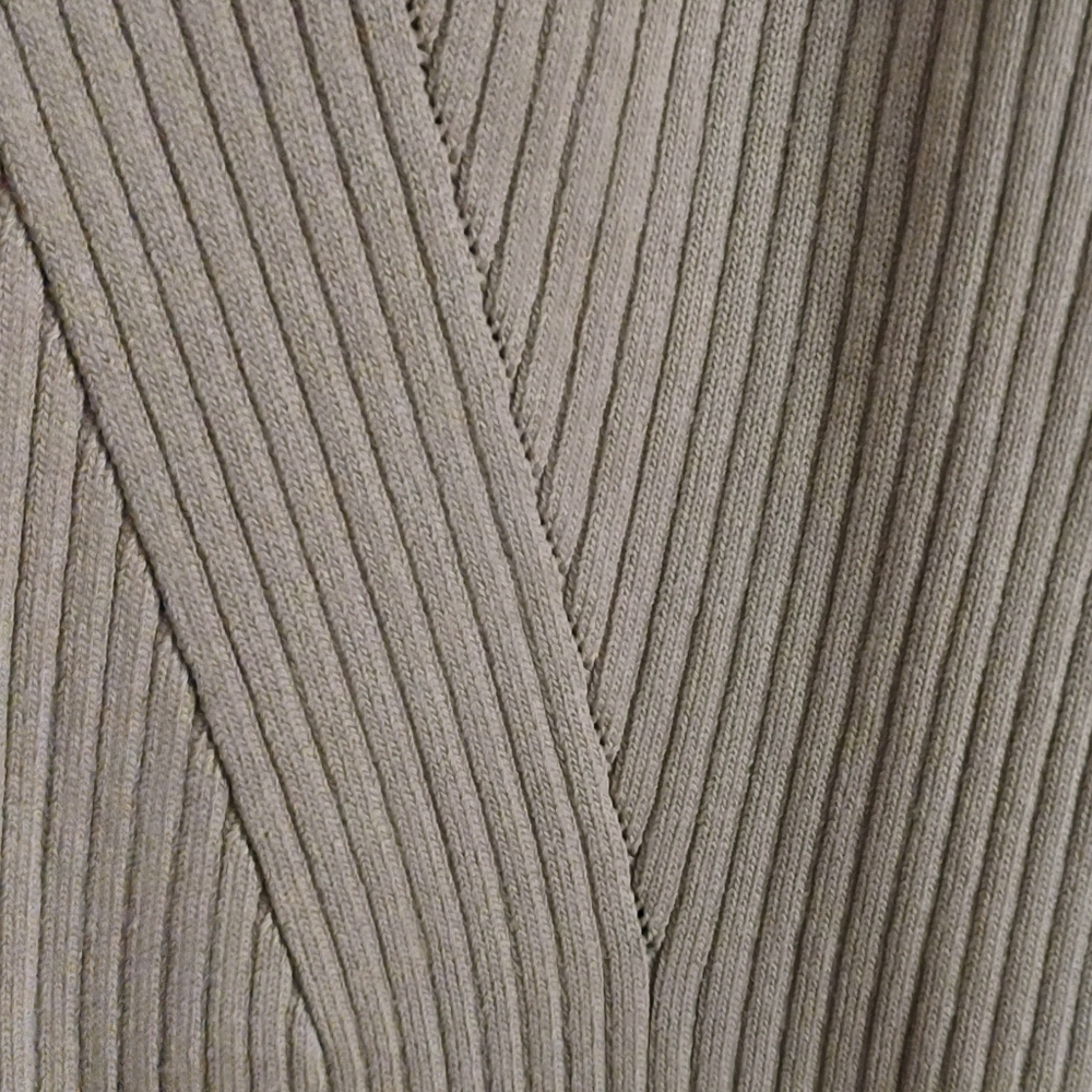 Bershka Ribbed Knit Midi Dress Tan Sleeveless XL New With Tags - Picture 11 of 14